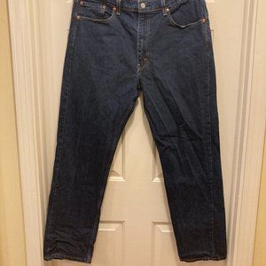 Men's Levi 505 Dark Wash Cotton Jeans 38 x 32